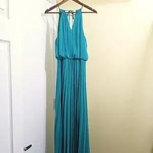 blue halter dress la la land Lilou Halter Mini Dress – SIR main image 1